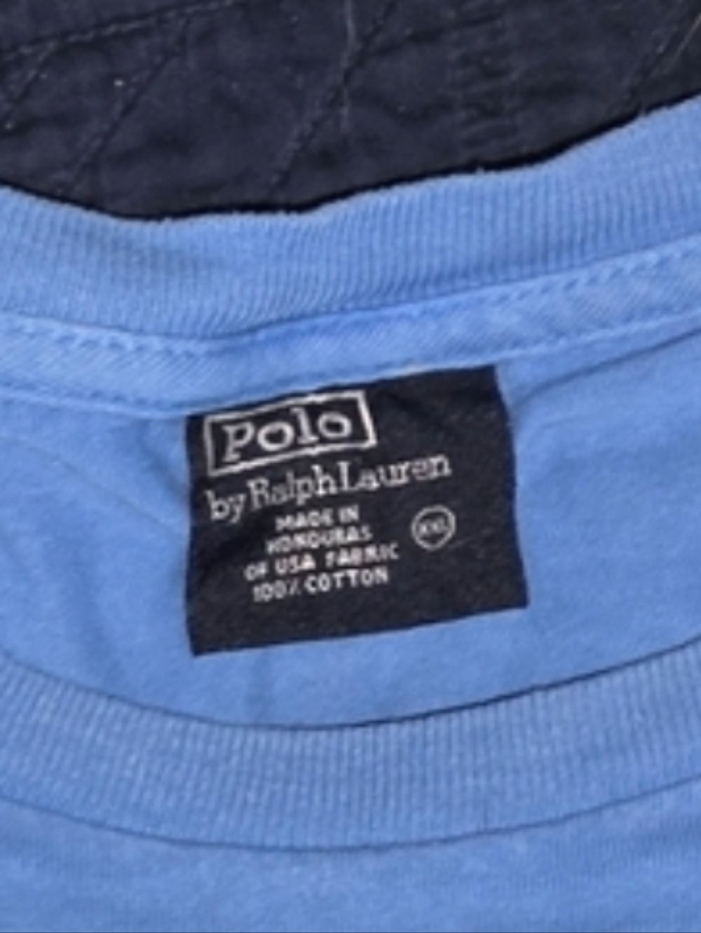 VINTAGE POLO RALPH LAUREN BLUE POCKET TSHIRT SIZE XXL GREAT FIND SMOKE FREE
